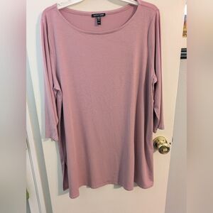 Eileen Fisher Dusty Pink Quarter Sleeve Top